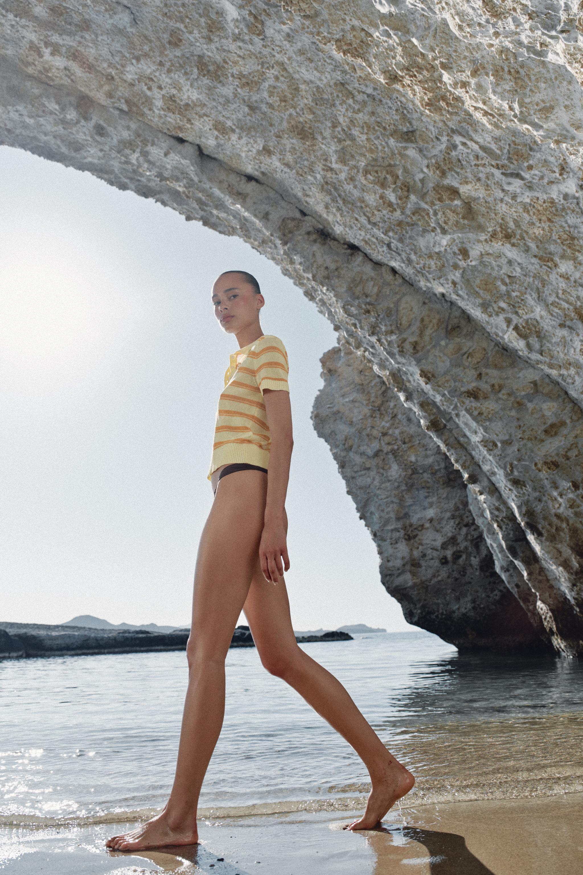 STRIPED SHORT SLEEVE KNIT POLO